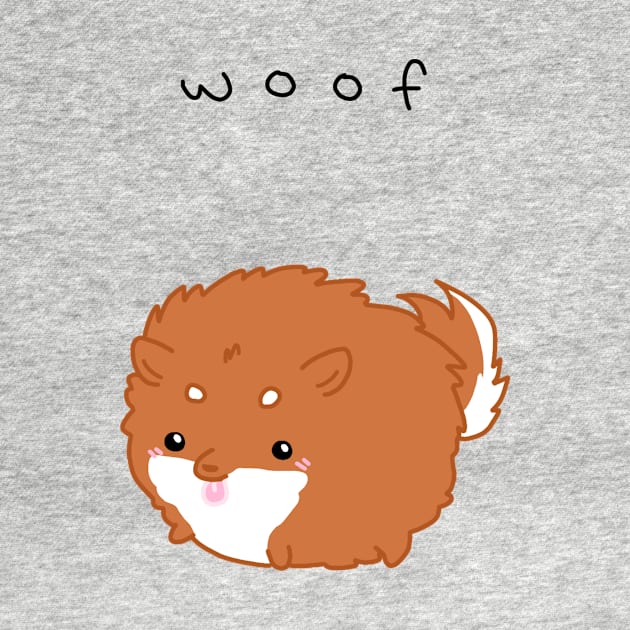 Pomeranian t-shirt design by TheLuckyAxolotl